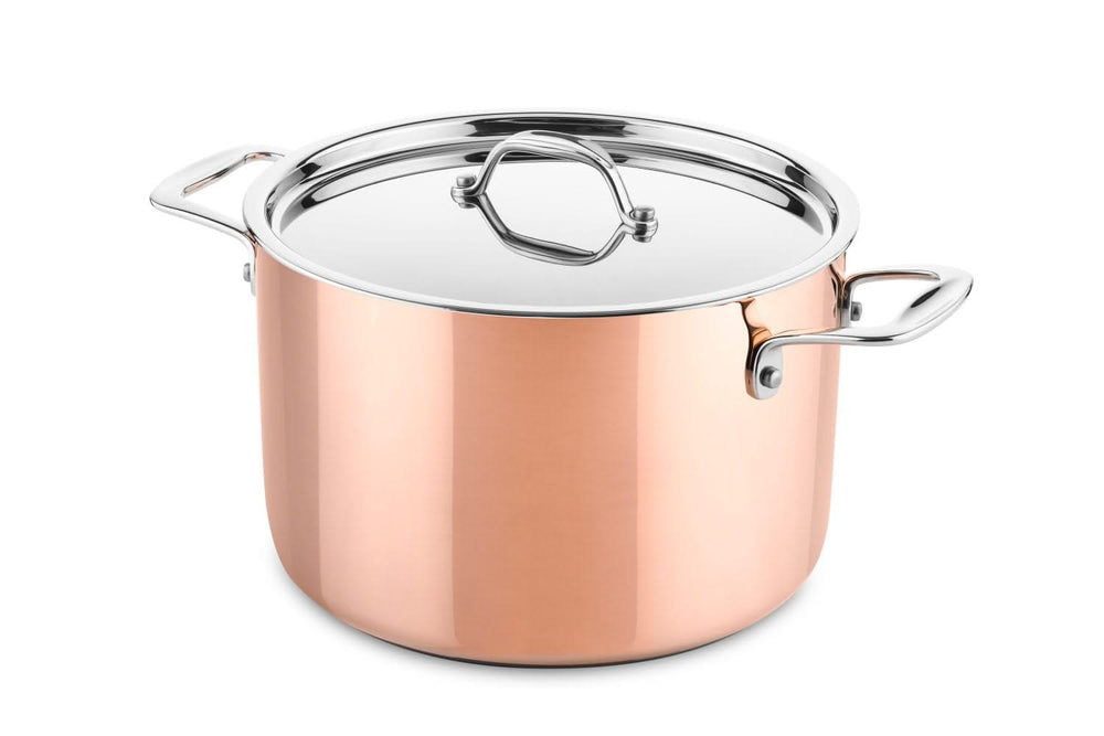 DUCQ Cookware set (Cooking pan ø 18 / 20 / 20 cm + sauce pan ø 16 cm) + Lids - Copper - 4 piece set