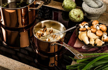 DUCQ Cookware set (Cooking pan ø 18 / 20 / 20 cm + sauce pan ø 16 cm) + Lids - Copper - 4 piece set