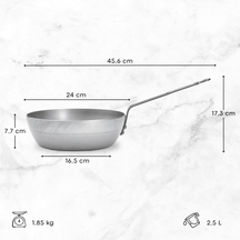 De Buyer sauté pan - Sauteuse - Mineral B - ø 28 cm / 4 liters - without non-stick coating