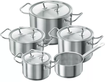 Demeyere - 5 piece Cookware set (Cooking pan ø 16 / 20 / 20 / 24 cm + sauce pan ø 16 cm) + lids Classic 3 - stainless steel