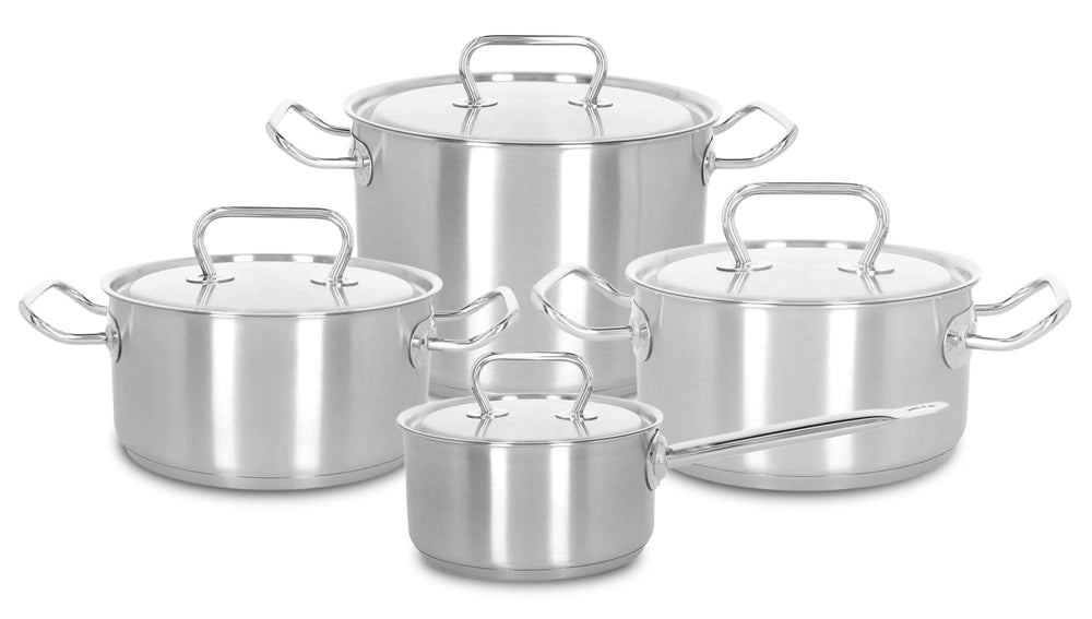 Demeyere - 4 piece Cookware set (Cooking pan ø 18 / 20 / 24 cm + sauce pan ø 18 cm) + lids Classic 3 - stainless steel