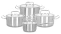 Demeyere - 4 piece Cookware set (Cooking pan ø 18 / 20 / 24 cm + sauce pan ø 18 cm) + lids Classic 3 - stainless steel