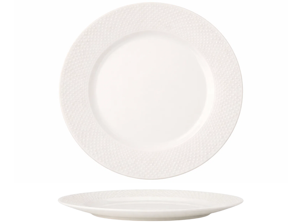 Cookinglife Dinner Plates - CampVibe - Outdoor - Plastic - Unbreakable - White ø 28 cm - 4 Pieces