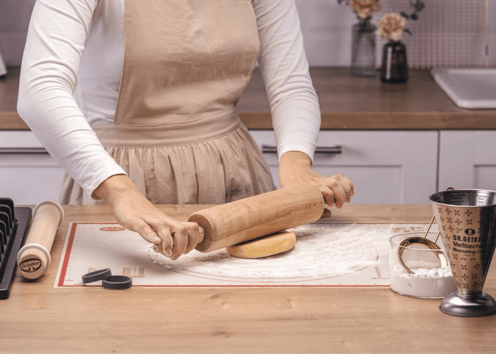 Dr. Oetker Rolling Pin Beechwood 42cm - Dough Roller Pastry Tool