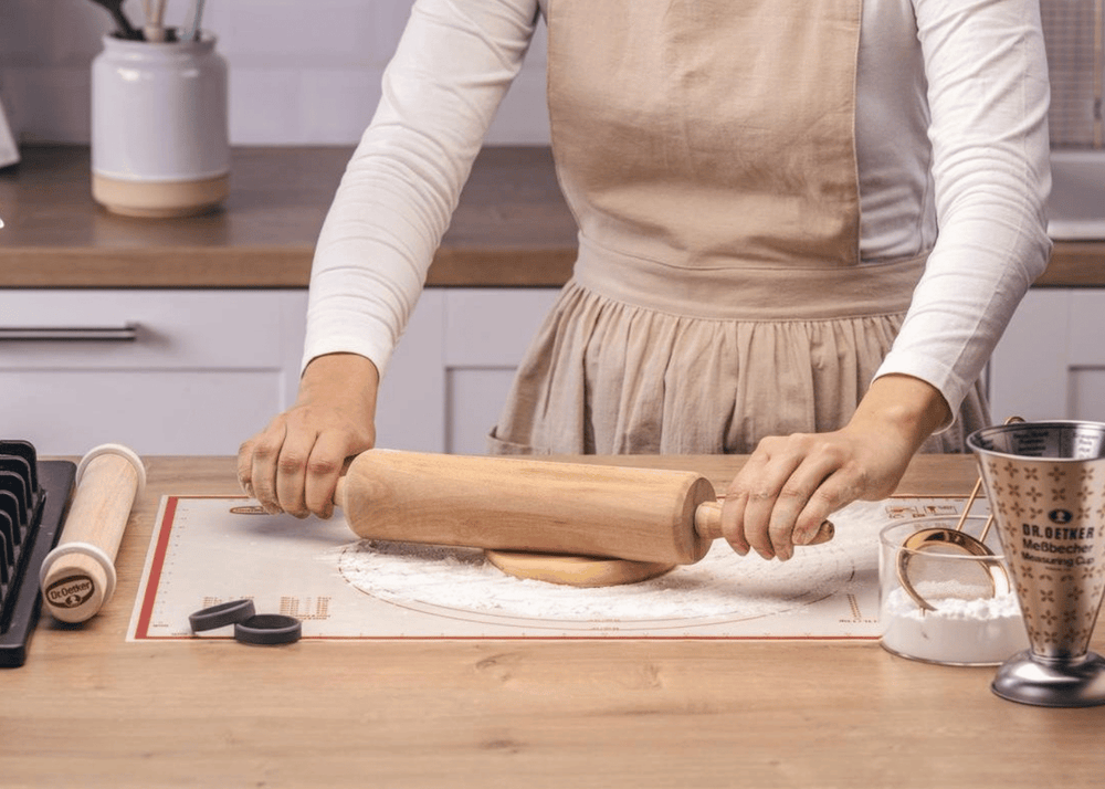 Dr. Oetker Rolling Pin Beechwood 42cm - Dough Roller Pastry Tool
