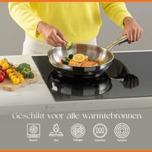 ELLE Gourmet Classique Frying pan - Ø 20 cm - Non-stick - stainless steel