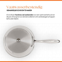 ELLE Gourmet Classique Frying pan - Ø 24 cm - Non-stick - stainless steel