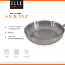 ELLE Gourmet Classique Frying pan - Ø 28 cm - Non-stick - stainless steel