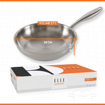 ELLE Gourmet Classique Frying pan - Ø 28 cm - Non-stick - stainless steel