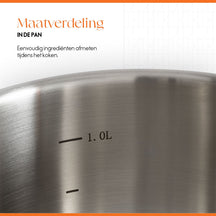 ELLE Gourmet Classique Cooking Pan with Lid - Ø 16 cm - stainless steel