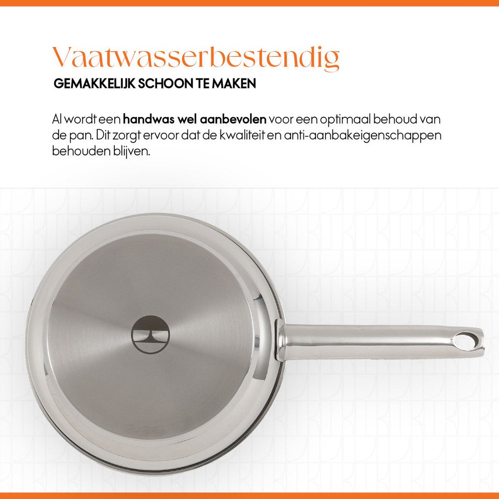 ELLE Gourmet Modern Frying Pan - Ø 20 cm - Non-stick - stainless steel