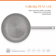 ELLE Gourmet Modern Frying Pan - Ø 28 cm - Non-stick - Non-stick - Stainless steel