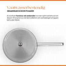 ELLE Gourmet Modern Frying Pan - Ø 28 cm - Non-stick - Non-stick - Stainless steel