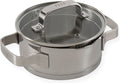 ELLE Gourmet Modern Cooking Pot with Lid - Ø 16 cm - stainless steel