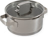 ELLE Gourmet Modern Cooking Pot with Lid - Ø 18 cm - stainless steel