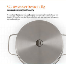 ELLE Gourmet Modern Cooking Pot with Lid - Ø 18 cm - stainless steel