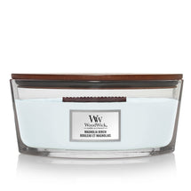 WoodWick Scented Candle Ellipse Magnolia Birch - 9 cm / 19 cm - Scented Candle in Glass - Wooden Wick