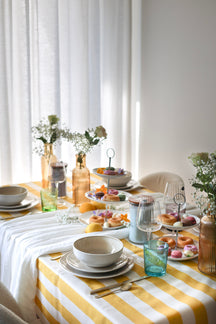 Cookinglife Dinnerware Set Nola Sand Reactive Glaze 18-piece / 6 people - 6 dinner plates, 6 side plates, and 6 bowls