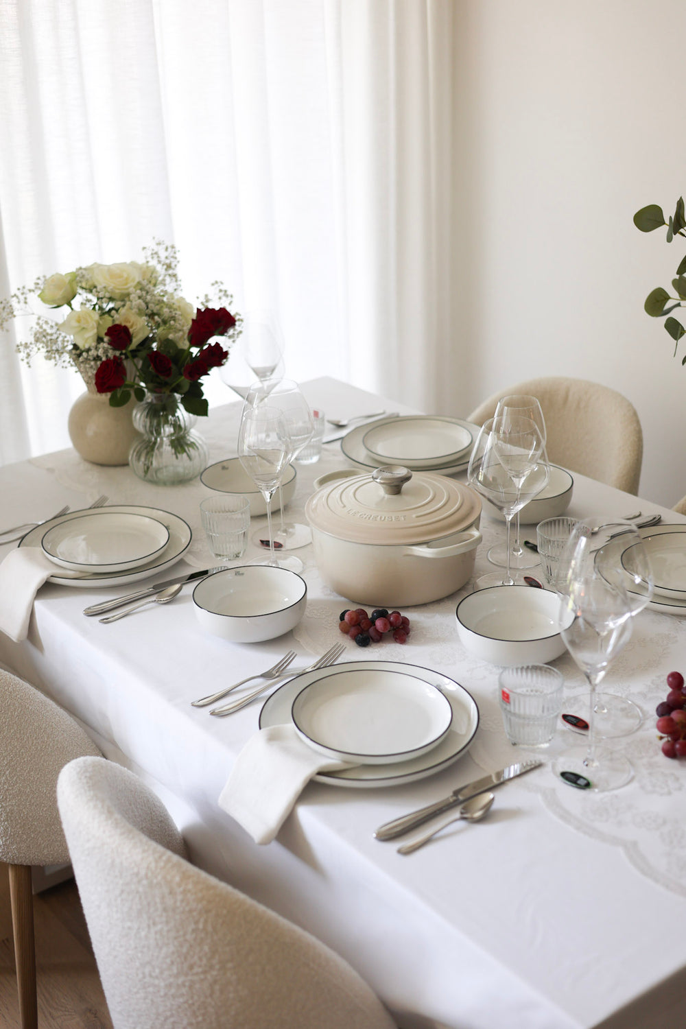 Cosy & Trendy Dinnerware Set Renee 18-piece / 6 people - 6 dinner plates, 6 side plates, and 6 bowls