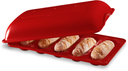 Emile Henry Bread baking mold for 5 mini baguettes - Grand Cru