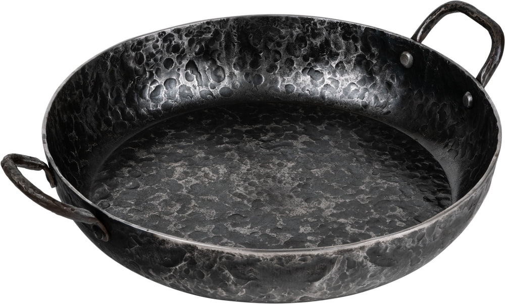 Forged Cast iron skillet with 2 handles - ø 28 cm