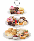 Cookinglife Porcelain 3-Tier Etagère ø 16.5, 20 & 25 cm - Serving Tower for Appetizers