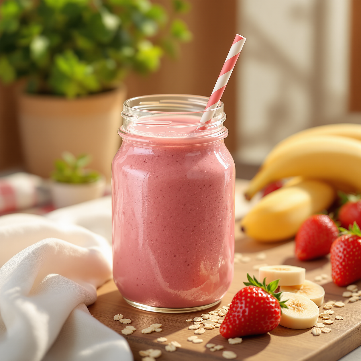 Strawberry banana smoothie