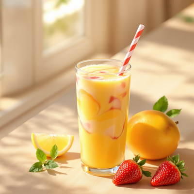 Mango strawberry smoothie