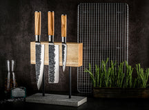Forged Knife Set Olive - 3 - piece - Chef's knife, Chopper and Universal knife