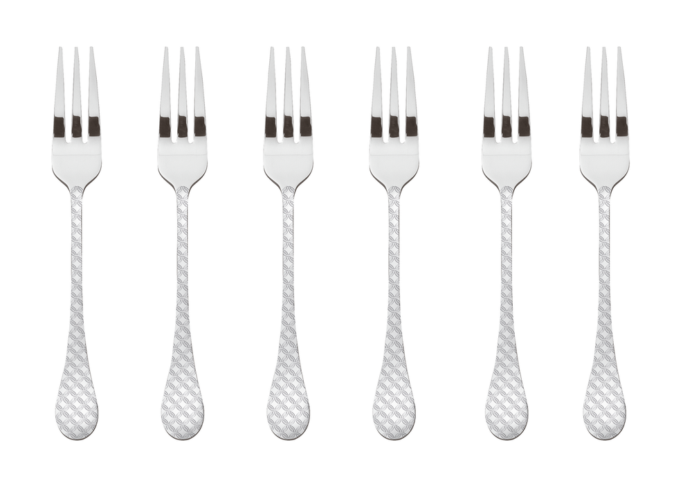 Sambonet Pastry fork Taormina Silver 6 Pieces