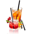 Gefu Glass Straws Straight - Black - 4 pieces