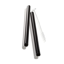 Gefu Glass Straws Straight - Black - 4 pieces