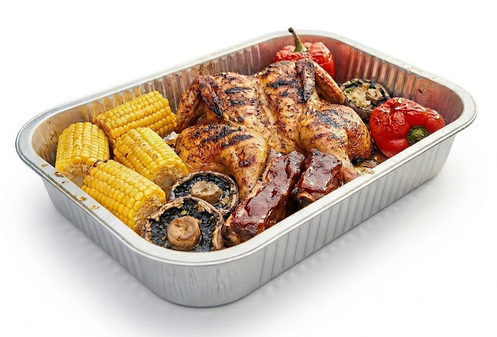 Cookinglife Grill BBQ Aluminium Trays / BBQ Grill Tray - 32 x 26 cm - 5 pieces
