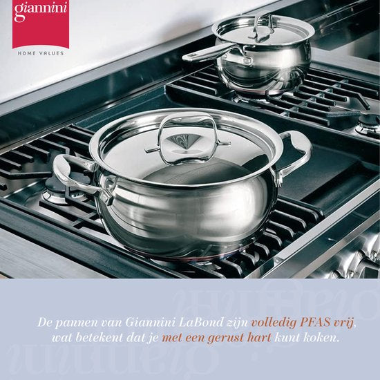 Giannini Cookware set LaBond - 3 piece set - Includes lids