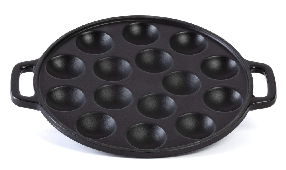 Cast Iron Poffertjes pan - cast iron - ø 24 cm - 15 poffertjes