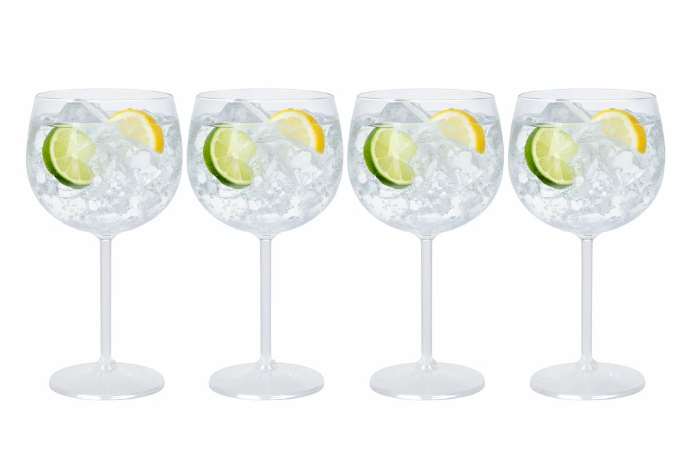 Cookinglife Gin Tonic Glasses Plastic - CampVibe - Outdoor - Unbreakable - 570 ml - 4 Pieces