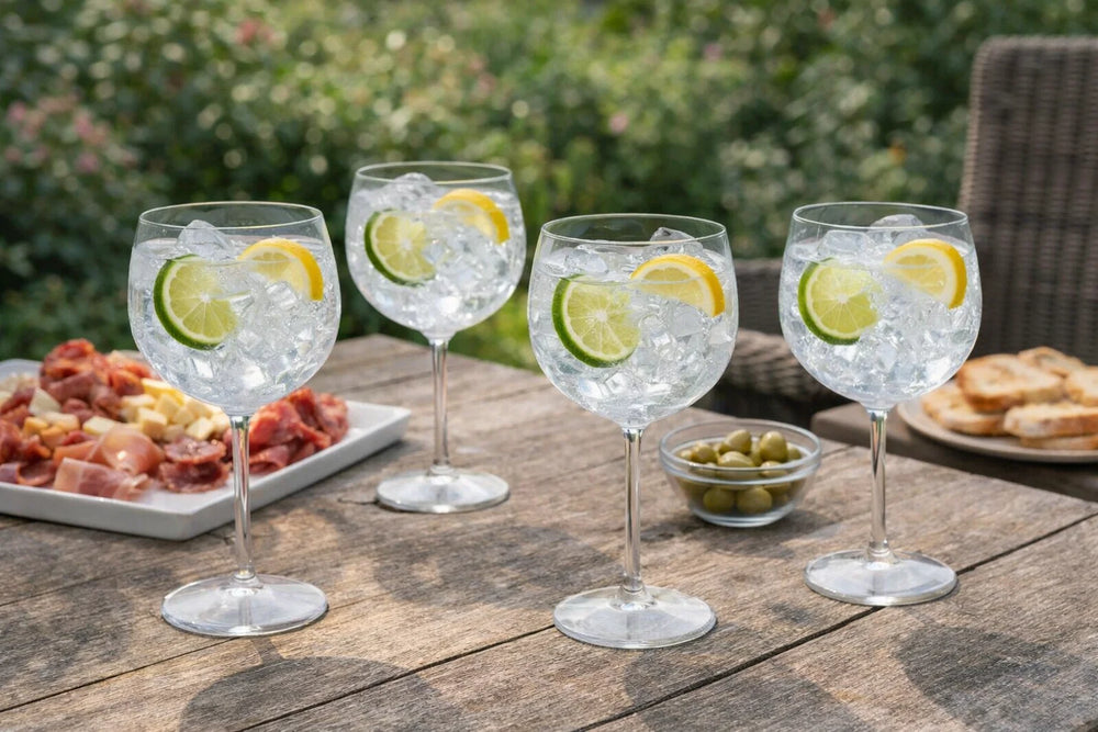 Cookinglife Gin Tonic Glasses Plastic - CampVibe - Outdoor - Unbreakable - 570 ml - 4 Pieces