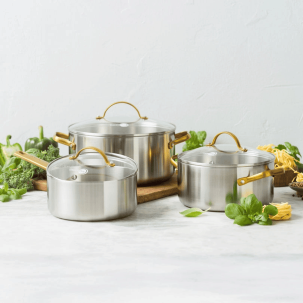 GreenPan Cookware Set Padova Reserve 3-piece - Triply - cooking pots ø 18, 20 & 24 cm