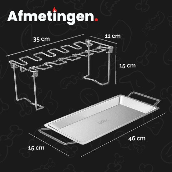 GrillX BBQ Chicken Wing Holder