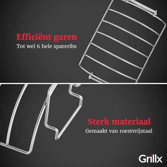 GrillX BBQ Spare Rib Holder