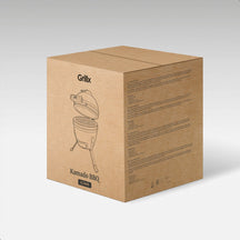 GrillX Kamado 13 Inch - including storage cover - Barbecue Egg - Charcoal Barbecue - Black - Ø 27 cm