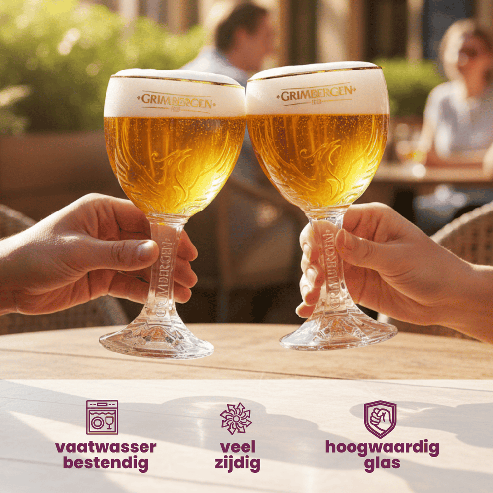 Grimbergen Beer Glasses on Foot 250 ml - 2 pieces