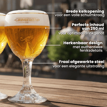 Grimbergen Beer Glasses on Foot 250 ml - 2 pieces