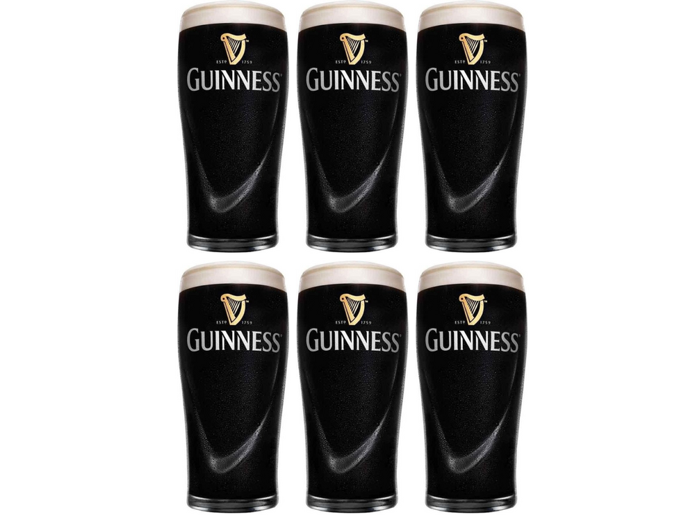 Guinness Beer Glasses Pint 500 ml - 6 pieces