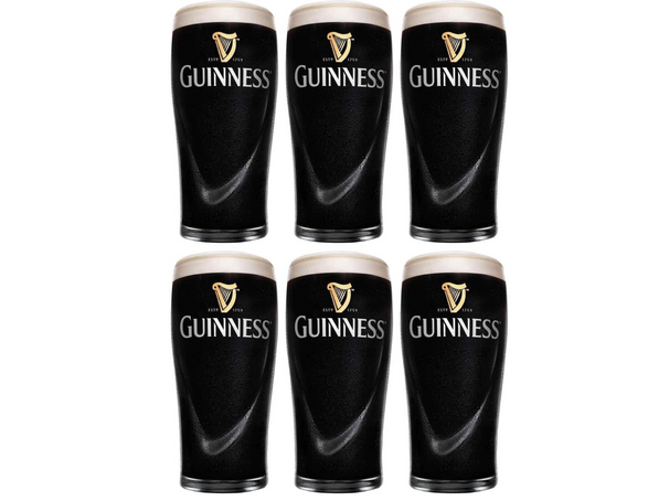 Guinness Beer Glasses Pint 500 ml - 6 pieces
