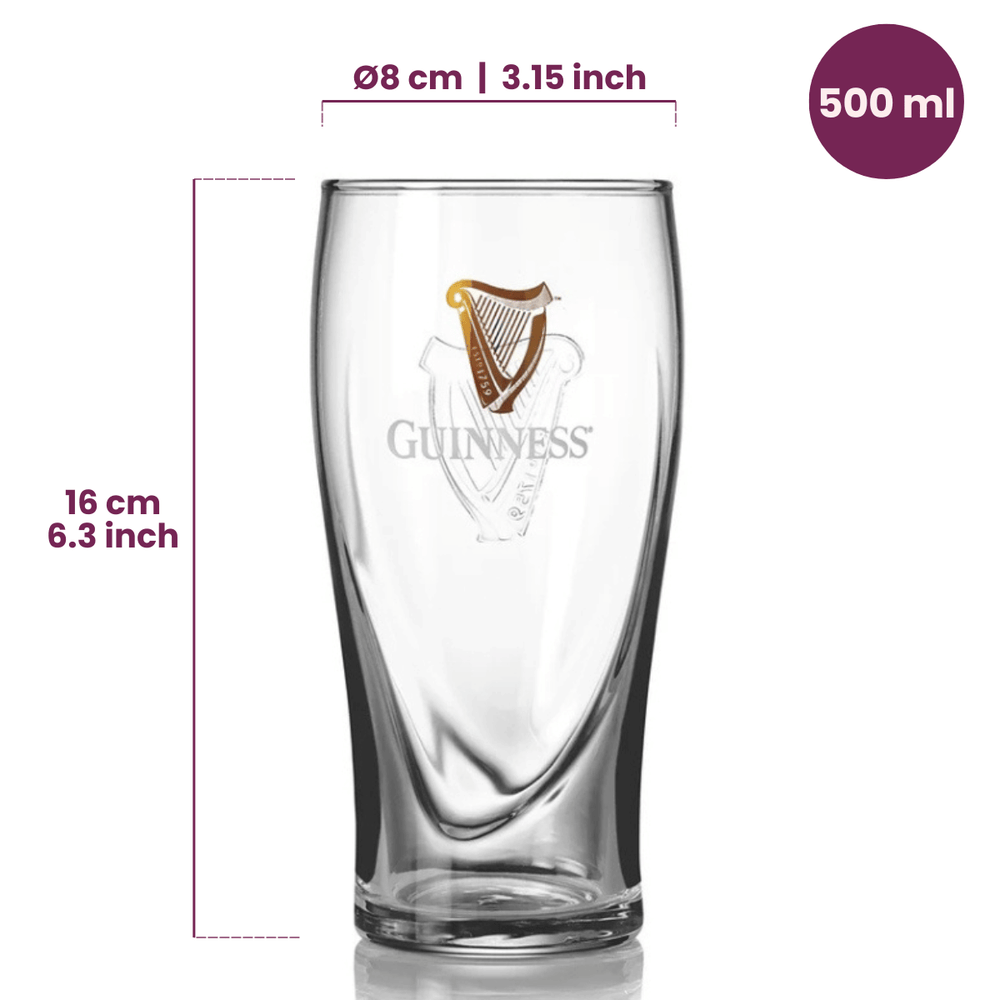 Guinness Beer Glasses Pint 500 ml - 2 Pieces