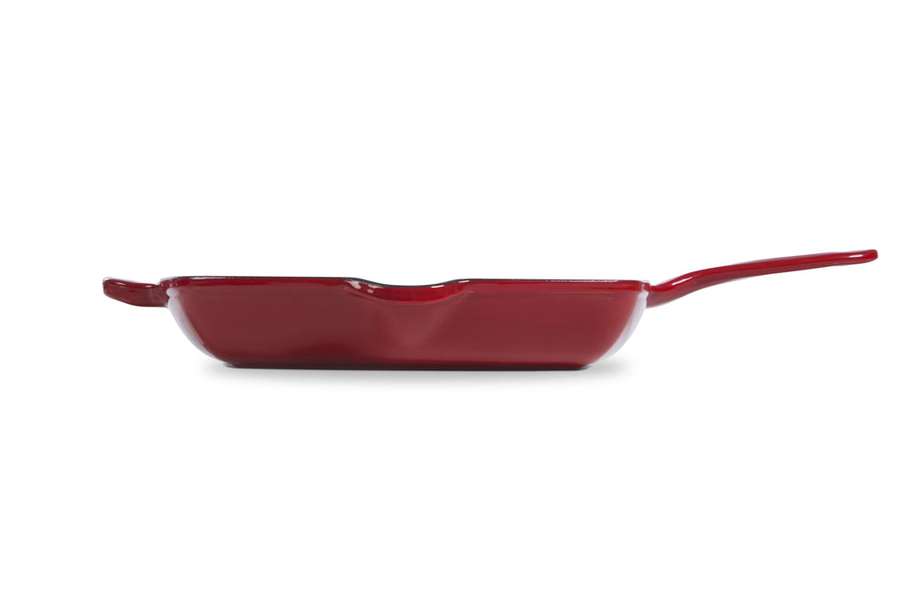 BK Grill pan Burgundy - Chili Red - 26 x 26 cm - enameled non-stick coating