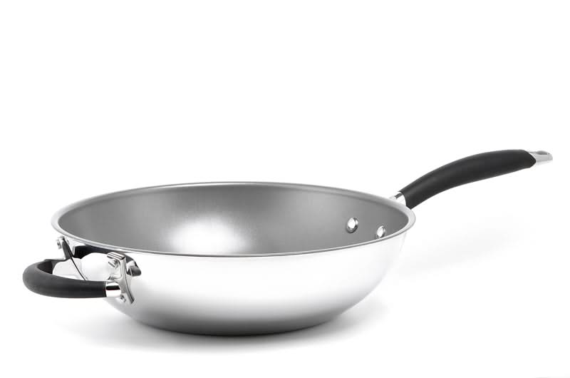 Habonne Wok pan Ecovite Forte - stainless steel - ø 30 cm -. Ceramic non-stick coating