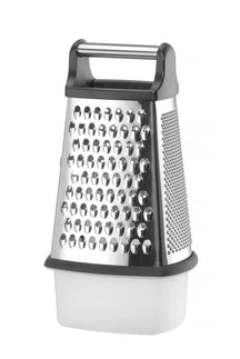 Hendi Grater four-sided with collection tray - Stainless Steel