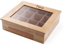 Hendi Tea box wood with acrylic window 12 compartments